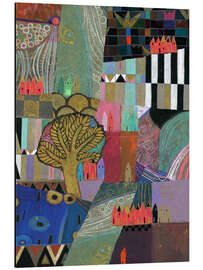 Magnettafel Jugendstil Landschaft