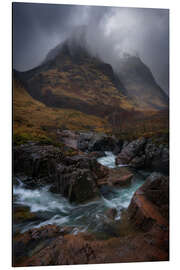 Magnettafel Berge und Flüsse in Glencoe, Schottland