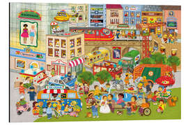 Magnettafel Meine kunterbunte Stadt