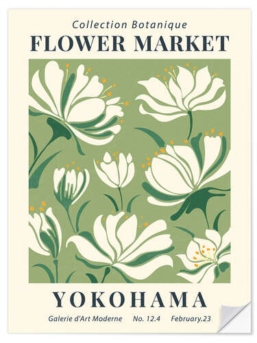 Wandsticker Flower Market Yokohama