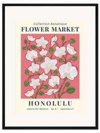 Gerahmter Kunstdruck Flower Market Honolulu