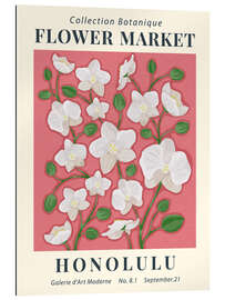 Tableau en plexi-alu Flower Market Honolulu