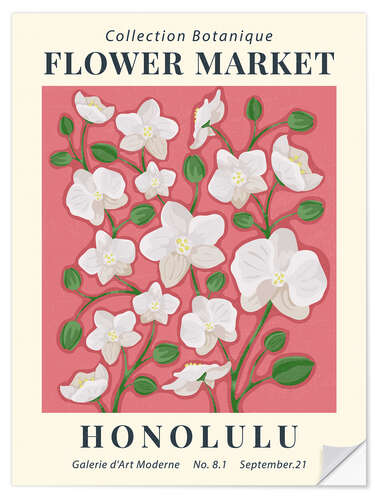 Muursticker Flower Market Honolulu