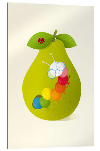 Gallery print Rainbow caterpillar with pear