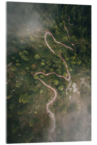 Acrylic print Trail in Livigno