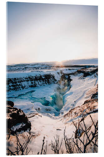 Acrylglasbild Gullfoss-Wasserfall