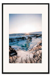 Gerahmter Kunstdruck Gullfoss-Wasserfall