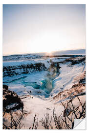 Sisustustarra Gullfoss waterfall