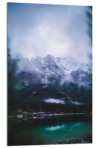 Tableau en plexi-alu Zugspitze in the fog