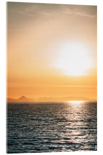 Tableau en verre acrylique Sunset over the sea