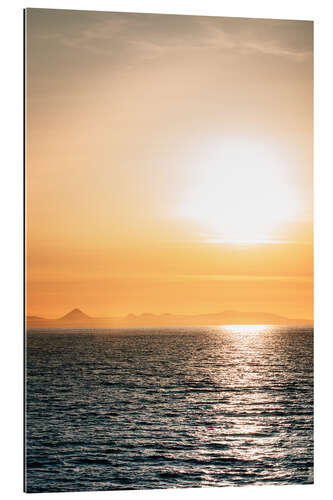 Tableau en plexi-alu Sunset over the sea