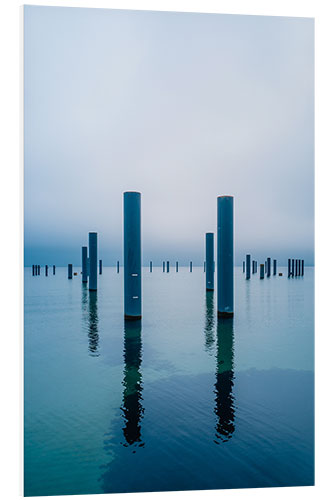 Tableau en PVC Breakwater in the sea