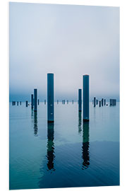 Tableau en PVC Breakwater in the sea