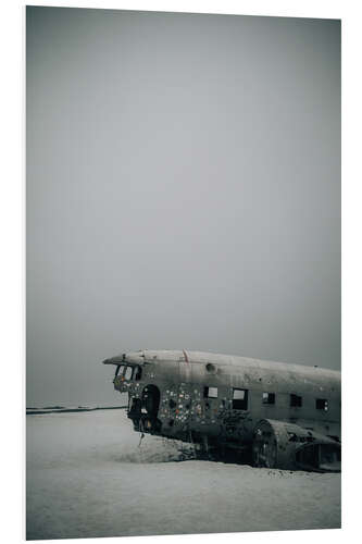 Foam board print DC3 plane wreckage off Solheimasandur in Iceland