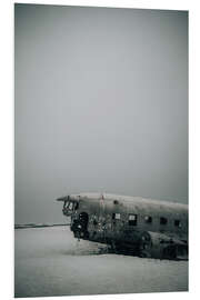 Foam board print DC3 plane wreckage off Solheimasandur in Iceland