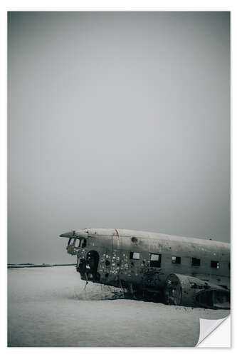 Autocolante decorativo DC3 plane wreckage off Solheimasandur in Iceland