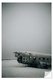 Wall sticker DC3 plane wreckage off Solheimasandur in Iceland