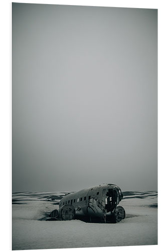 Foam board print Plane wreck in Iceland