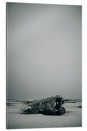 Quadro em plexi-alumínio Plane wreck in Iceland