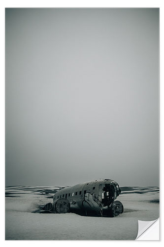 Vinilo para la pared Plane wreck in Iceland