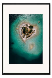 Gerahmter Kunstdruck Eibsee Insel