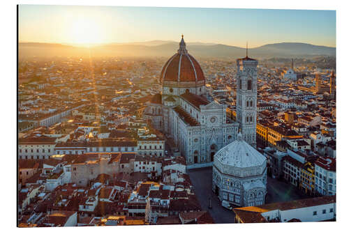 Tableau en aluminium Sunrise in Florence, Italy