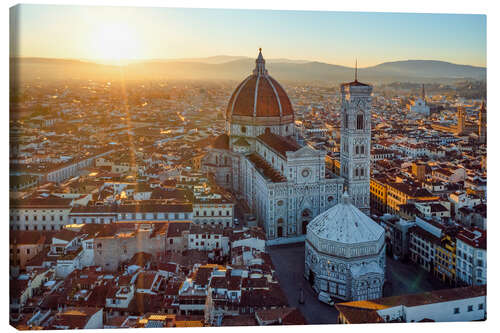 Canvas print Sunrise in Florence, Italy