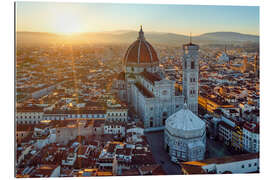 Quadro em plexi-alumínio Sunrise in Florence, Italy