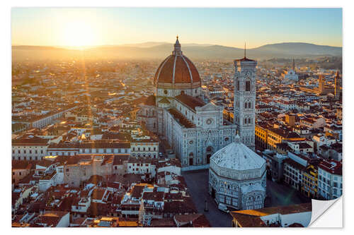 Wall sticker Sunrise in Florence, Italy