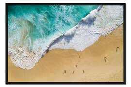 Gerahmter Kunstdruck Figuren am Strand