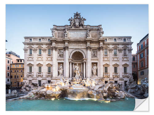 Sticker mural Trevi fountain in Rome, Italy