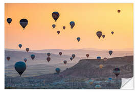 Vinilo para la pared Hot Air Balloons flying in Cappadocia