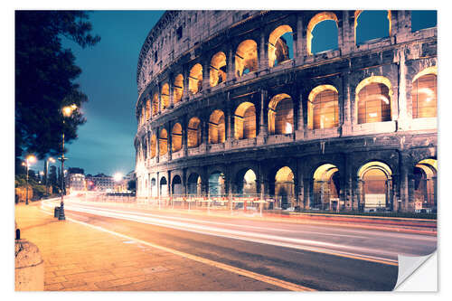 Sticker mural Colosseum in Rome at night