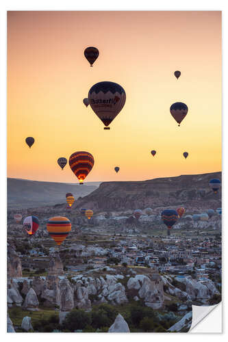 Selvklebende plakat Hot Air Balloons in Cappadocia