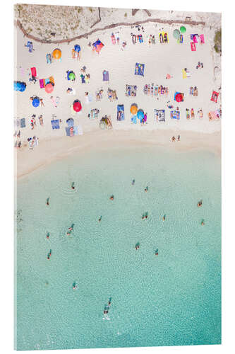 Akrylbilde Colorful bathing beach in summer