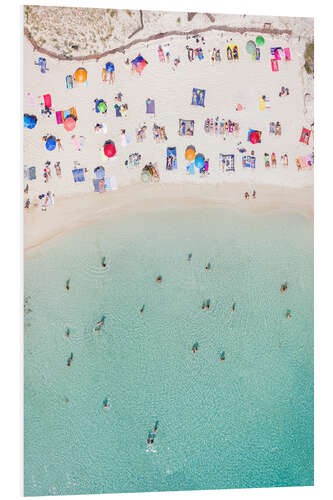 Tableau en PVC Colorful bathing beach in summer