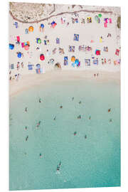 Tableau en PVC Colorful bathing beach in summer