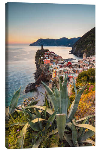 Canvas-taulu Sunset at the Cinque Terre, Italy
