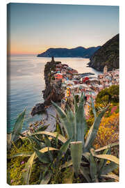 Leinwandbild Sonnenuntergang in den Cinque Terre, Italien - Matteo Colombo