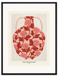 Gerahmter Kunstdruck Vase mit roten Rosen