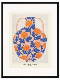 Gerahmter Kunstdruck Vase mit Mohnblumen