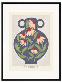 Gerahmter Kunstdruck Vase mit Gänseblümchen