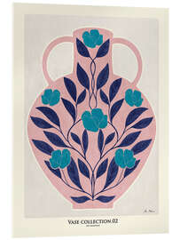 Quadro em acrílico Vase with symmetrical roses design