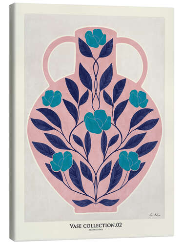 Stampa su tela Vase with symmetrical roses design