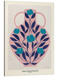 Magnettafel Vase mit symmetrischen Rosen