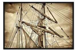 Gerahmter Kunstdruck Das alte Segelschiff