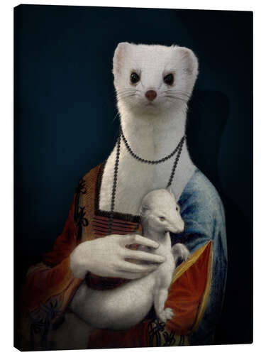 Canvas print Hermione, Lady with an Ermine