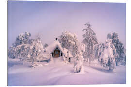 Gallery print Snowy cottage in Lapland