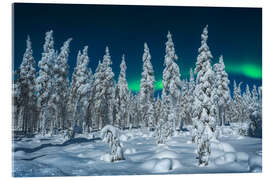 Acrylic print Polar night in Lapland