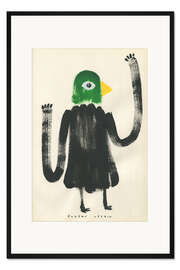 Gerahmter Kunstdruck Schräger Vogel
